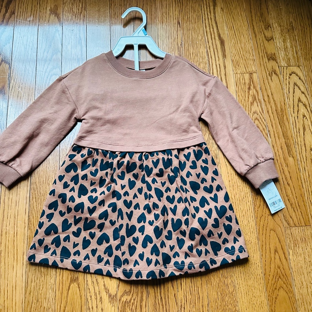 Carter's Brown and Black Heart Dress